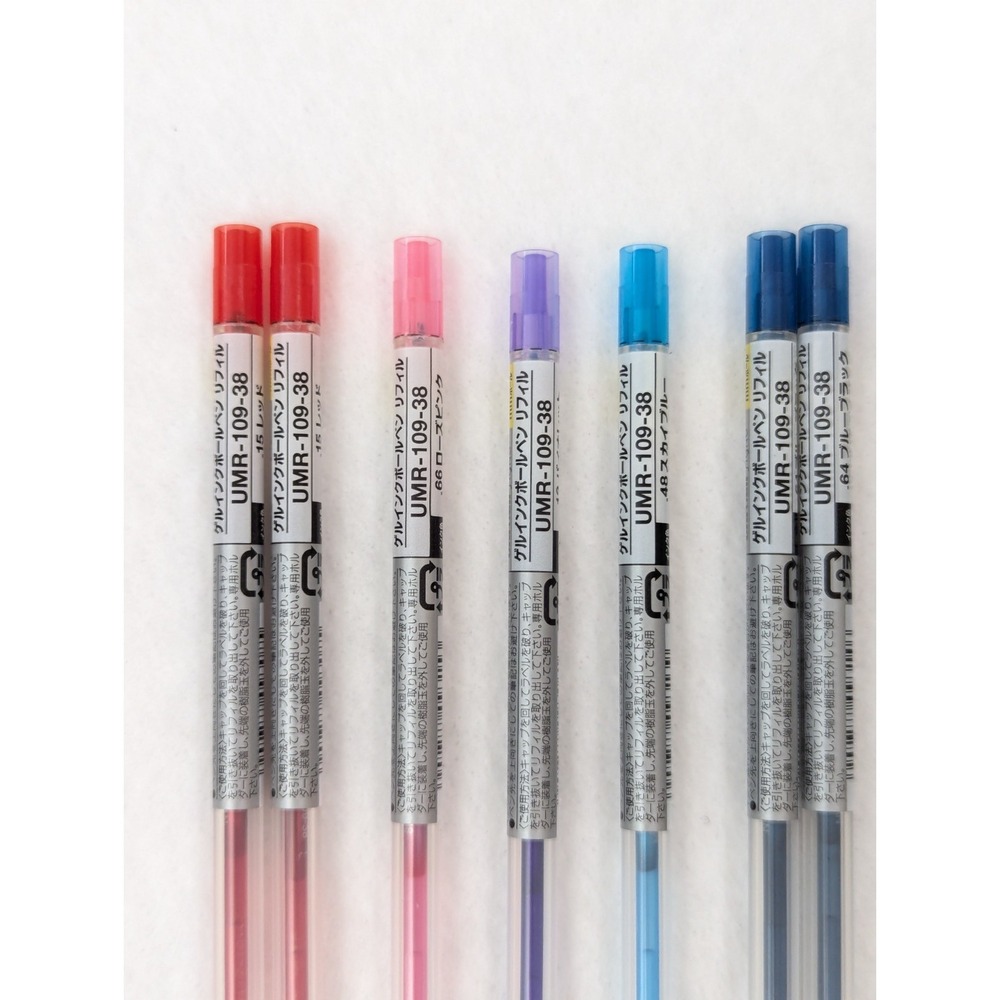 Uni Style Fit 0.38 mm Ballpoint Pen Ink Refill Variety (Lot of 12) UMR-109-38 - Picture 2 of 6